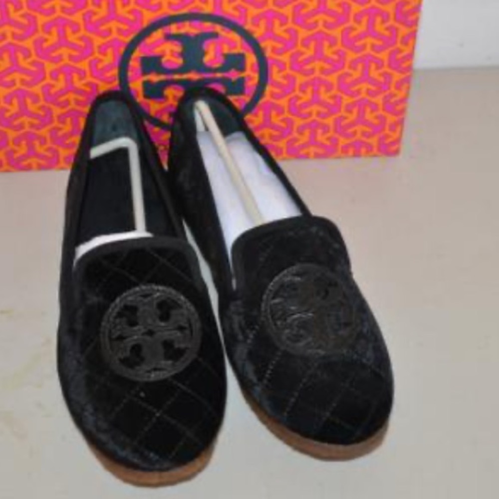 Tory Burch Quilted Billy Loafer Black Velvet